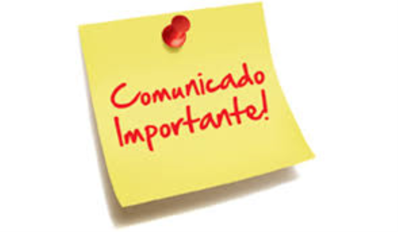 COMUNICADO IMPORTANTE